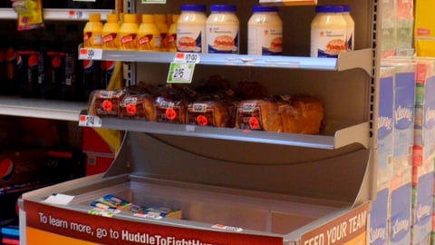 Kraft 'Huddle to Fight Hunger' Cooler Display