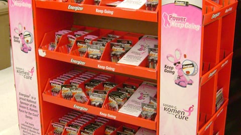 Energizer 'Race for the Cure' Half-Pallet Display