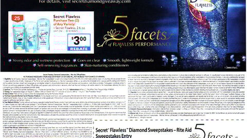 Rite Aid Secret Flawless Sweeps Feature