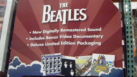 Beatles CD Pallet Display