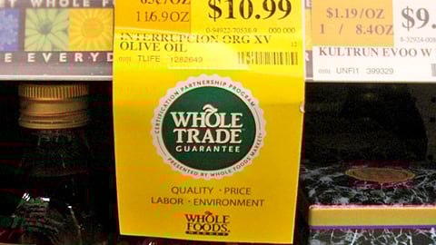 Whole Foods Whole Trade Guarantee Shelf Tag
