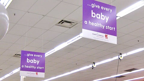Kmart March of Dimes Ceiling Signs