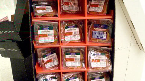 America's Choice Pepperoni Shipper