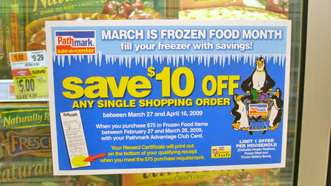 Pathmark Frozen Food Month Cooler Cling
