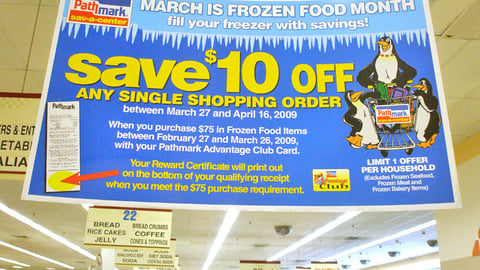 Pathmark Frozen Food Month Ceiling Sign