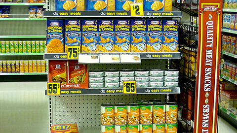 Dollar General Kraft Easy Meals Endcap