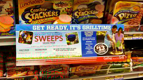 Clorox Supervalu 'Grilltime' Shelf Sign