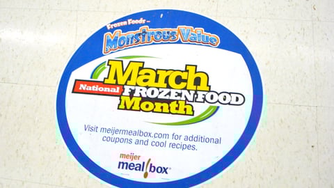 Meijer Frozen Food Month Floor Cling