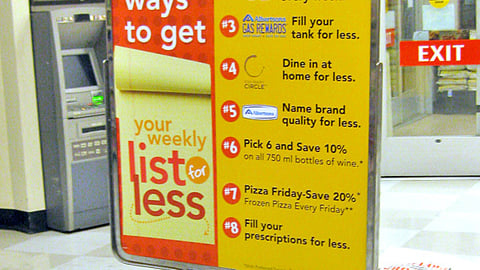 Albertsons 'Lists for Less' Stanchion