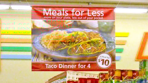 Food Lion 'Meals for Less' Ceiling Sign