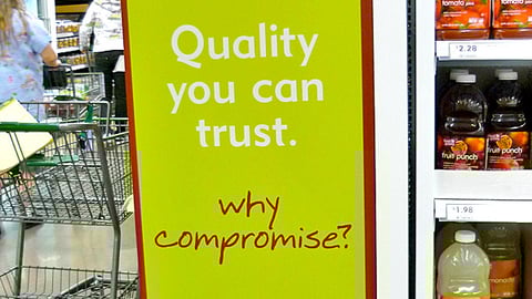 Fresh & Easy 'Budget Prices' Side Panel