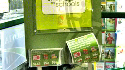 Fresh & Easy 'Shop for Schools' Stanchion