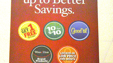 Winn-Dixie 'Better Savings' Ceiling Banner
