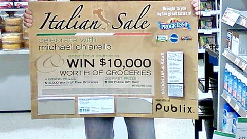 Publix General Mills 'Italian Sale' Standee