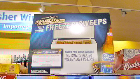 Bud Light 'Full Court Freezer Sweeps' Case Card