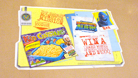 Kid Cuisine 'Monsters vs. Aliens' Floor Cling