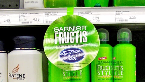 Garnier Fructis 'American Idol' Shelf Dangler
