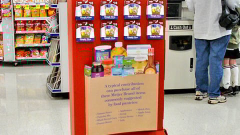 Meijer Simply Give Pedestal Sign