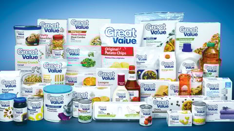 Walmart Great Value Product Packaging
