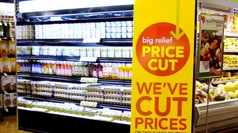 Jewel-Osco 'Big Relief Price Cut' Standee