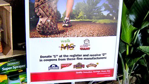 Giant Walk MS Fundraising Stanchion