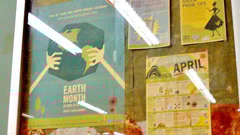Whole Foods Earth Month Calendar Display Case