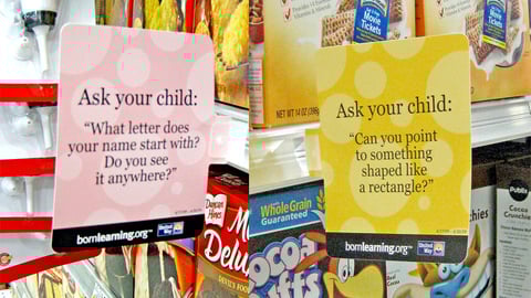 United Way 'Born Learning' Shelf Signs