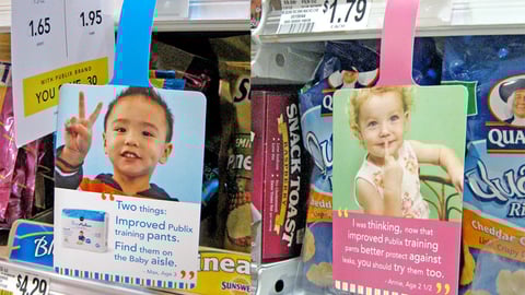 Publix Diapers Shelf Danglers