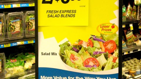Kroger 'New Lower Prices' Salad Stanchion