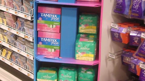 Tampax/Always Fresh Floorstand