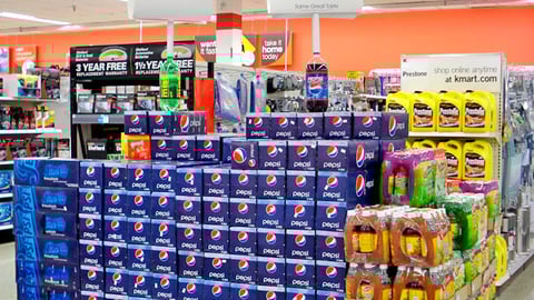 Pepsi 'Fresh Look' Kmart Case Stack