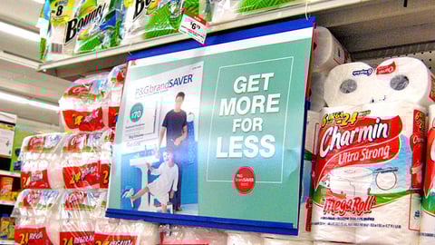P&G brandSaver Kmart Shelf Sign