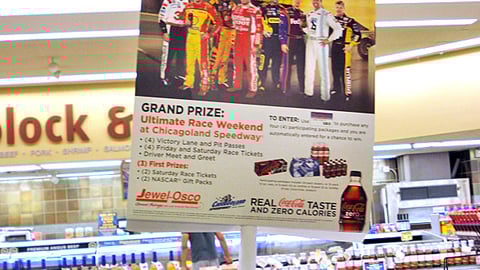 Jewel-Osco Coke NASCAR Sweeps Pole Topper