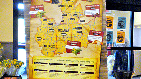 Dominick's 'Locally Grown' Stanchion Sign