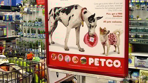 Petco Valentine's Day Stanchion Sign