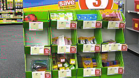 Staples 'Hot Deals!' Half-Pallet Display