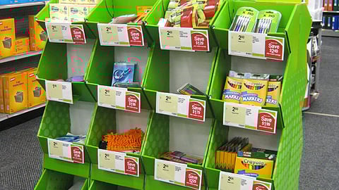 Staples 'Hot Deals!' Half-Pallet Display