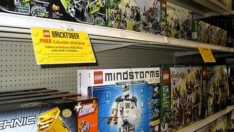 Toys "R" Us Lego 'Bricktober' Shelf Signs