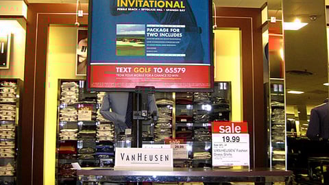 Van Heusen Hall of Fame Sweeps Sign