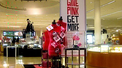 Bloomingdale's 'Give Pink Get More' Display
