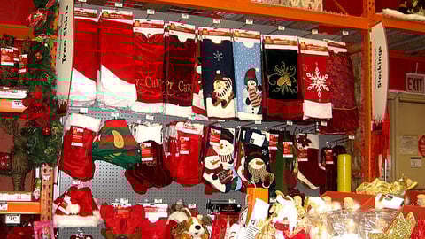 Home Depot Christmas Stockings Slatwall