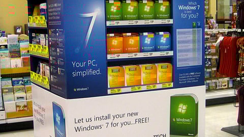 Microsoft Office Depot 'Windows 7' Pallet Display