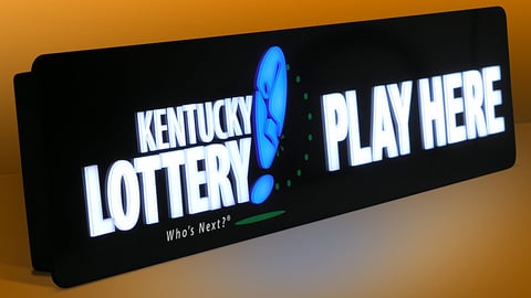 Kentucky Lottery 'Play Here' Sign