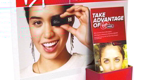 Virgin Mobile White Counter Card Display