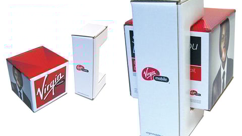 Virgin Mobile White Cube Display