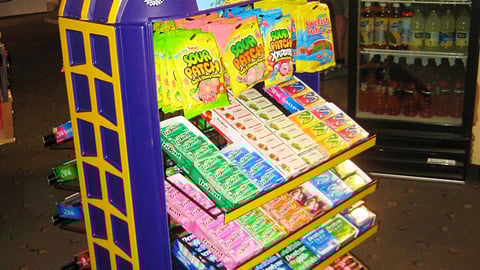 Cadbury Six Flags Gum and Candy Display