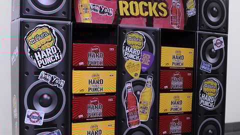 Mike's Hard Lemonade Punch Rocks Floor Display