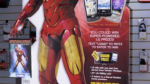 LG 'Iron Man 2' Standee