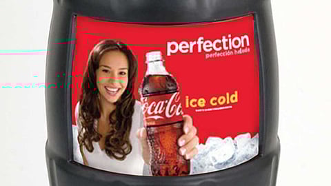 Coca-Cola Bottle Bollard Display