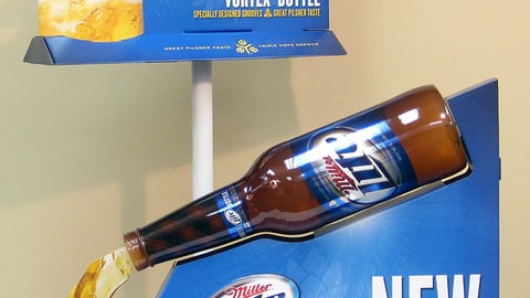 Miller Lite Vortex Bottle Pole Topper